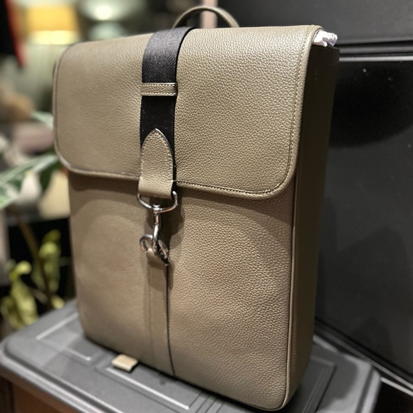 COACH BLAINE ARMY GREEN PEBBLED LEATHER BACKPACK MENS | FAST SHIPPING | NWT $598 - Picture 1 of 7